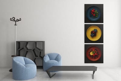 Drieluik Canvas Schilderij Modern Fruit – Stijlvol voor de Keuken - 3x30x30 cm