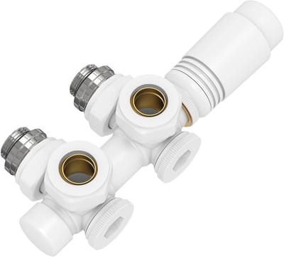Multiblock Radiator Ventiel Met Thermostaat - Hoek- en Doorgangsvorm - Verwarmingsaccessoires - Antraciet - φ15 x G1/2