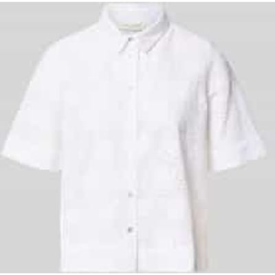 Blouse met ajourwerk en overhemdkraag
