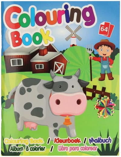 Kleurboekje boerderij - kleurboek dieren - farm leven - a6 formaat