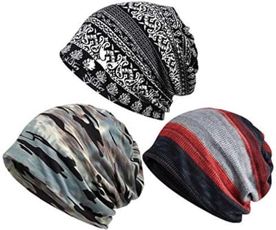 Mutsen en Sjaal Set voor Kankerbehandeling - 3-Pack Beanie Mutsen en Tulbanden
