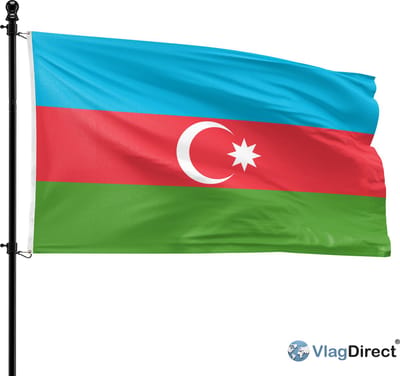 VlagDirect - Azerbeidzjaanse vlag - Azerbeidzjan vlag - 90 x 150 cm.