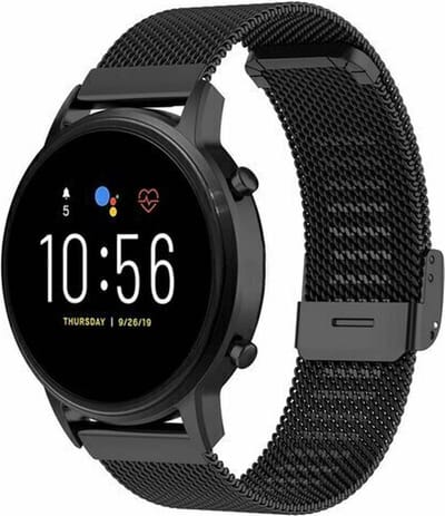 By Qubix - geschikt voor Huawei Watch GT 4 / GT 5 (41mm) & GT 5 Pro (42mm) - Milanese bandje met klemsluiting - Zwart