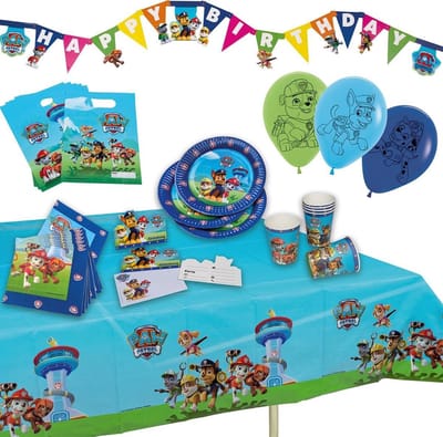 Tib Feestset Paw Patrol Papier Blauw 51-delig