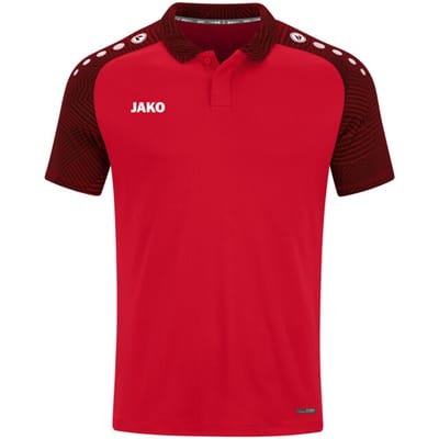 Jako Performance Polo Heren - Zwart / Rood | Maat: M
