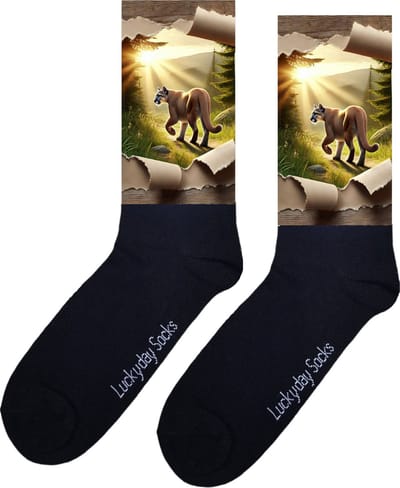 Leeuwin - Valentijns cadeau - Verjaardag cadeau - Sint cadeau - Leuke sokken - Papier - Vrolijke sokken - Kunst sokken - Grappig cadeau - Kerst Sokken - Vaderdag - Moederdag - Kerstcadeau - Dag- Socks maken Happy - 37-44