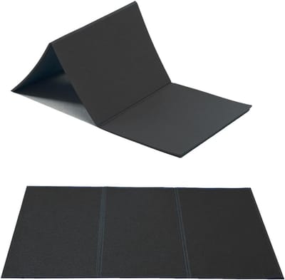 Drievoudig opvouwbare fitnessmat voor yoga, pilates en kamperen – Zwart
