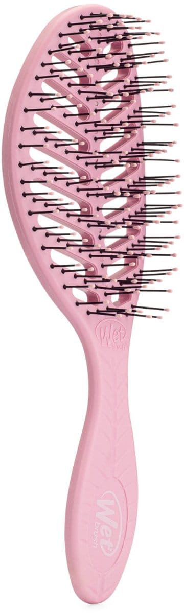 WetBrush Go Green Speed Dry – Pink - Sneldrogende Roze Haarborstel – Met Duurzame, Ecovriendelijke Materialen – Vermindert Haarbreuk & Frizz – Geschikt Voor Nat & Droog Haar – Ultra Zachte IntelliFlex® Haren – Voor Elk Haartype – Vegan & Duurzaam