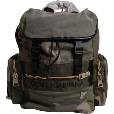 Militaire Groene Patchwork Schoolrugzak