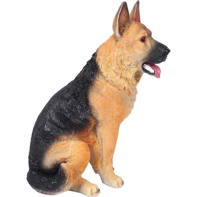 Hars tuinlandschap simulatie hond gazon beeldje balkon puppy dieren decoratie knutsel beige