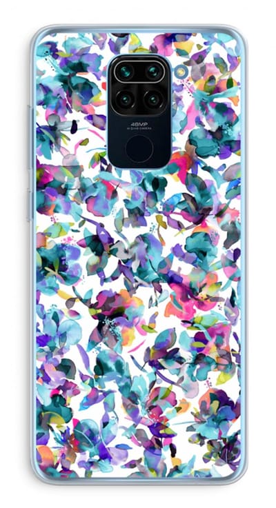 Case Company® - Hoesje geschikt voor Xiaomi Redmi Note 9 hoesje - Hibiscus Flowers - Soft Cover Telefoonhoesje - Bescherming aan alle Kanten en Schermrand