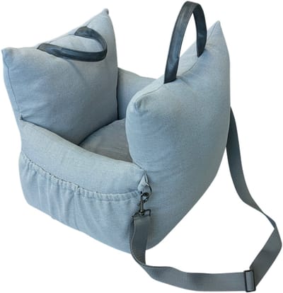 Animal Boulevard Home & Away Carrie Autostoel/ Draagtas Voor Honden - Kleur: Lichtgrijs - Maat S: 55x50x47 cm