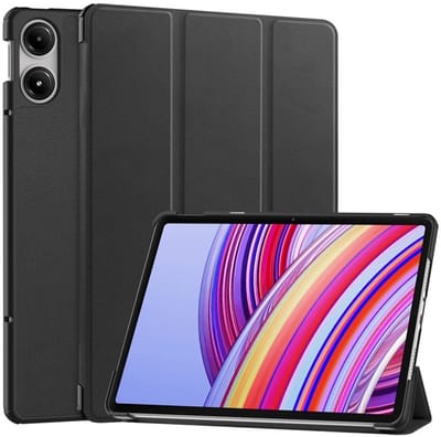 Coverup Tablethoes geschikt voor Xiaomi Redmi Pad Pro Hoesje - Tri-Fold Book Case met Wake/Sleep - Zwart