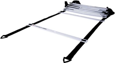 Snelheidsladder - Agility ladder - Sporttraining - Duurzaam materiaal - 450 cm x 45 cm - Zwart met wit
