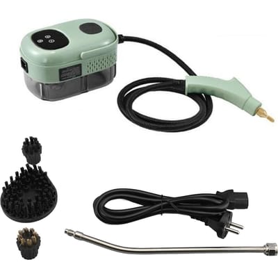 Nettoyeur Vapeur 2500W Haute Pression et Haute Température 6 Vitesses Nettoyeur Vapeur Portatif Nettoyage Vapeur gray