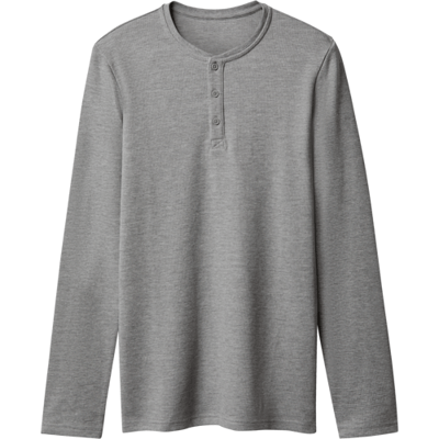 esmara Men Heren longsleeve (Grijs, L)