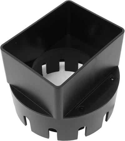 Regenpijp Adapter - Goot Verbinding - Water Afvoeren - Vierkant Ontwerp - 3x4 Inch - Zwart