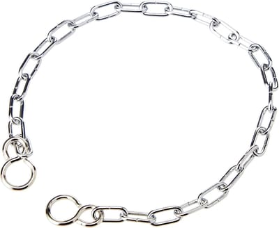 Wastafelketting met S-haak 300 mm Verchroomd en Wit