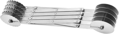 Gebak Cutter Wiel - Pizza Snijder - Bakken en Koken - Verstelbare Afstand - 33 x 5 cm - Zilver
