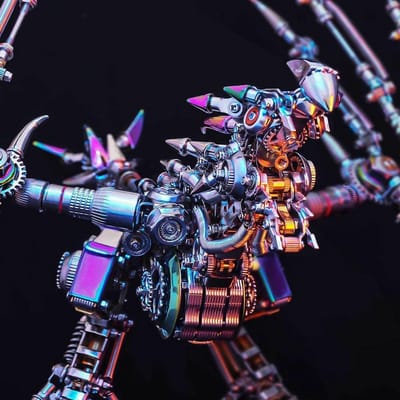 Metalen Puzzel Draak - 3D Modelbouw - Hobby Ontspanning - Roestvrij Staal - 32x25x0.1 cm - Zilver