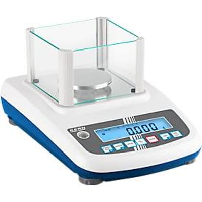 KERN & Sohn precisiebalans PFB 300-3 met LCD-display, controleweegfunctie, roestvrijstalen weegplaat ∅ 80 mm
