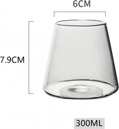 Elegante Glazenset voor Koffie/Whiskey/Dessert - 4 stuks - Glas - 300 ml