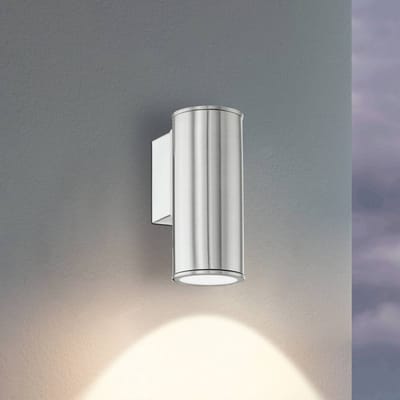 EGLO Riga Wandlamp voor buiten - LED - IP44 - 1 Lichts - GU10 - RVS