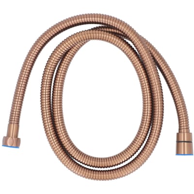 Doucheslang Koud Warm Dubbele Regeling Roestvrijstalen Flexibele Buis voor Badkamerboiler 1,5 Meter rosé gouden kleur