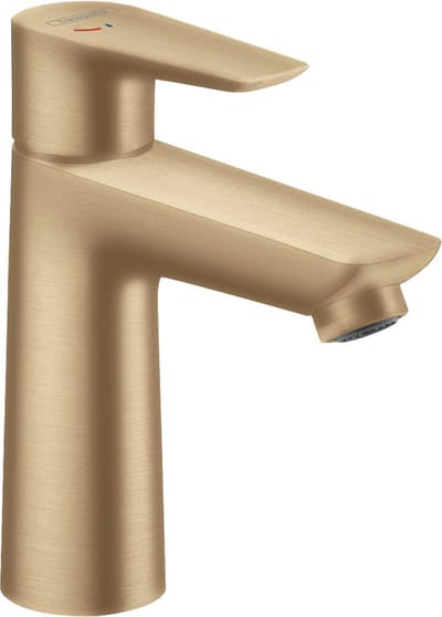 hansgrohe Talis E - Wastafelmengkraan - Ééngreeps bediening - CoolStart energiebesparend - Met trekwaste - 110mm maat - Brushed Bronze