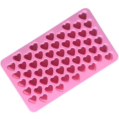 55 compartimenten hartvorm siliconen kaarsvorm DIY kleine liefdestaart chocolade bakvorm ijsbakje keukenbenodigdheden roze