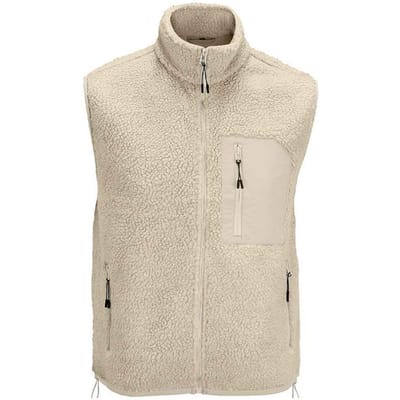 SOLS Fury Sherpa Body Warmer voor volwassenen (Schaar beige/beige)