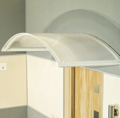 Deurluifel boog 160 x 90 cm wit