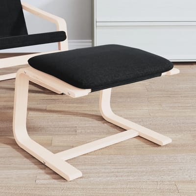 vidaXL - Voetenbank - 51x41x40 - cm - stof - zwart