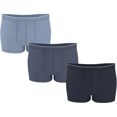 ESMARA MEN Set van 3 heren boxers, plus size (zwart/marineblauw/blauw, XXL)