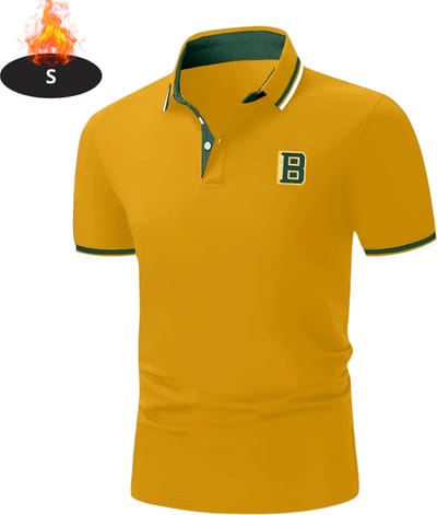 Livano Poloshirt Heren - T-Shirt Heren - Shirt - Overhemd - Polo Shirt - Aarde Geel - S