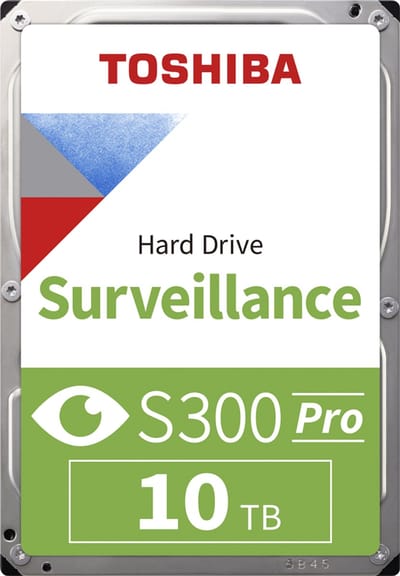 Toshiba S300 Pro Surveillance - 10TB - Harde schijf - MD10ADA10TV - SATA-600 - 3.5"