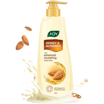 Joy Honing & Amandelen Geavanceerde Voedende Lichte Winter Lichaamslotion 750ml | Verrijkt Met Sheaboter | Natuurlijke Zonnefilters | 48 Uur Hydrat beige