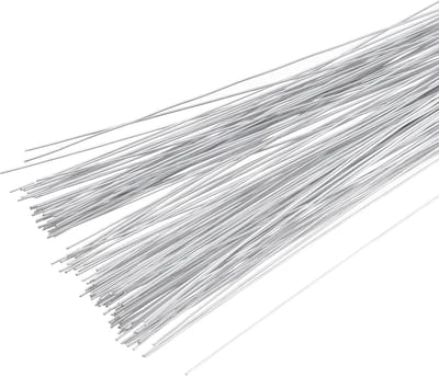 Bloemendraad Set - Bloemsteel Draad - Bloemen Handwerk - Flexibel Buigbaar - 30 Gauge 36cm - Verzinkt Zilver