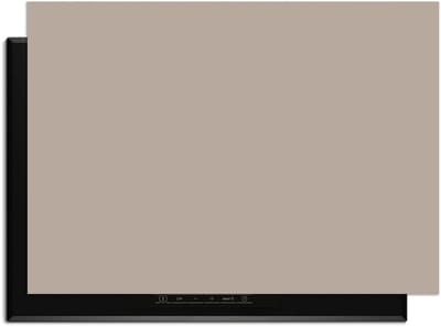 KitchenArt - Taupe Mist – Inductie Beschermer - 83x51.5 cm - Kookplaat Beschermer - Luxe Afdekplaat Inductieplaat - Anti-slip & Oprolbaar - Beschermmat Inductiekookplaat