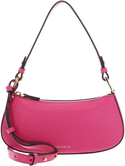 COCCINELLE Leren Schoudertas Avondtas Merveille Mini Bag New Fucsia Roze