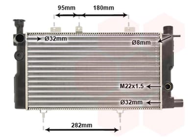 Van Wezel - RADIATOR VOOR PEUGEOT 205 1983-1997 1300R7