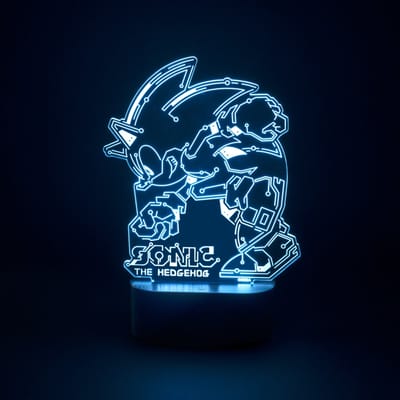 Sonic the Hedgehog LED Tafellamp – Speed Circuit Design – Multicolor Nachtlamp – USB-C