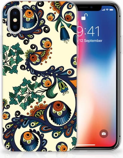 TPU Hoesje voor Siliconen Hoesje Apple iPhone X | Xs Barok Flower