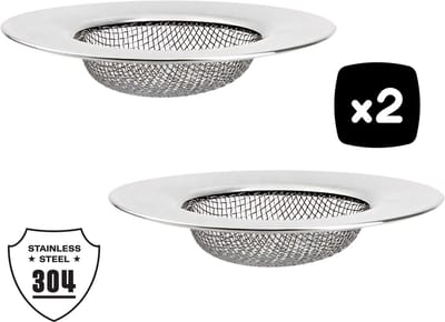 2x Goodli Badkuip Zeef & Haarvanger - Roestvrijstalen Doucheputje Filter - Voorkomt Verstopping - Geschikt voor Bad, Douche & Wastafel - Eenvoudig te Reinigen - Ideaal voor Huishoudens & Professionals - Makkelijk schoonmaken en Reinigen - Afvoerzeef