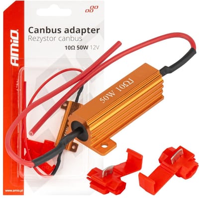 AMIO LED Canbus Weerstand 10 Ohm 50W - Voorkomt CANBUS Foutmeldingen Storing Oplossen