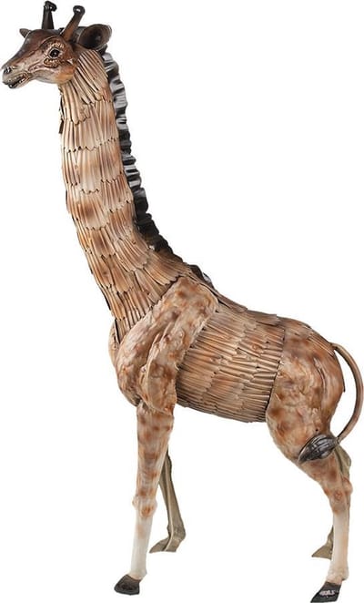 Clayre & Eef Beeld Giraf 37x14x59 cm Bruin IJzer