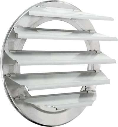 Ventilatierooster Deksel - Uitlaat Klep - Luchtstroom Reguleren - Automatische Zwaartekracht - 10 Inch - Wit