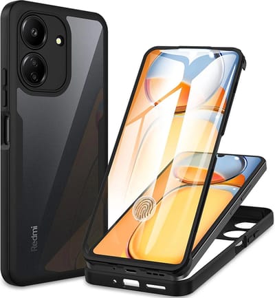 Hoesje geschikt voor Xiaomi Redmi 13C 4G/Xiaomi Poco C65 - Techsuit ColorVerse 360 Case met Screenprotector - Zwart
