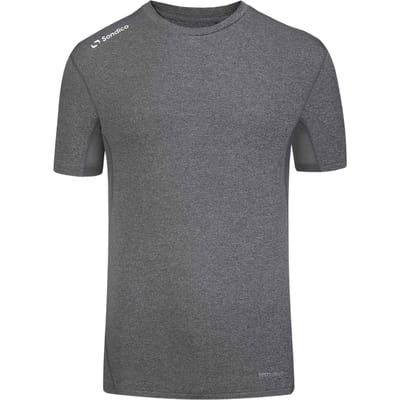 Sondico Effen basislaagshirt voor heren (Grijs Marl Marl)