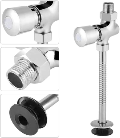 Zinklegering Urinaal Afvoer Kraan, Handmatige Toiletknop, Sanitair Accessoires voor Badkamer en Urinoir